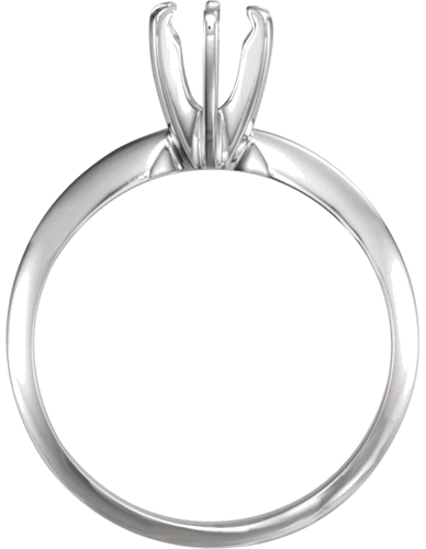 Sužadėtuvių Žiedas „Pre-Notched Solitaire“ 585 Baltojo Aukso Round 5mm x 5.3mm (2)