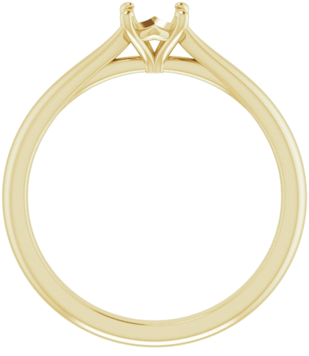 14K Yellow 4.8 mm Round Solitaire Engagement Ring Mounting (2)