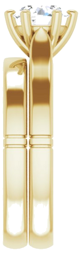 14K Yellow  6.5 mm Round Solitaire Engagement Ring Mounting (9)