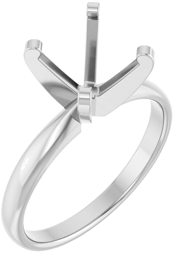 Sužadėtuvių Žiedas „Solitaire“ 585 Baltojo Aukso Round 9mm (1)