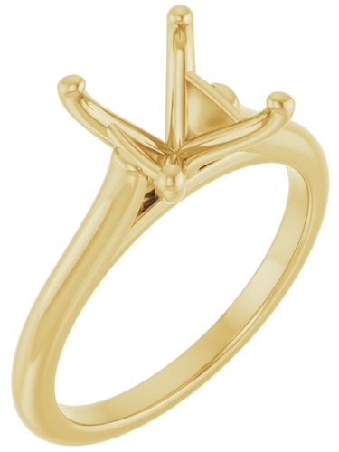 Sužadėtuvių Žiedas „Solitaire“ 585 Geltonojo Aukso Oval 10mm x 8mm (1)