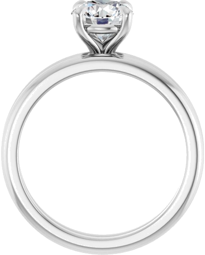 14K White 6.5 mm Round Solitaire Engagement Ring Mounting (7)