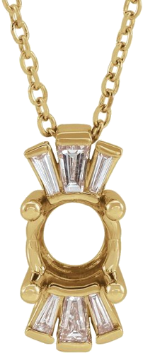 14K Yellow 6 mm Round 1 6 CTW Natural Diamond Semi-Set 16-18  Necklace (1)