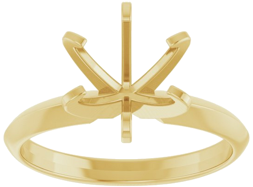 14K Yellow 8.2 mm Round Solitaire Engagement Ring Mounting (3)