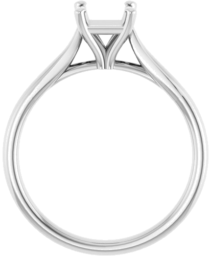 Sužadėtuvių Žiedas „Solitaire“ 585 Baltojo Aukso Square 5mm (2)