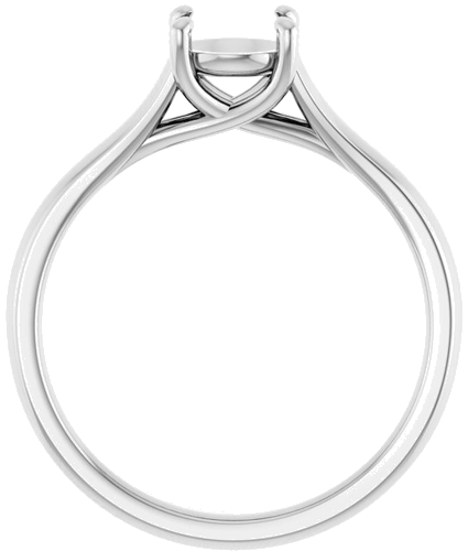 14K White 5.8 mm Round Solitaire Engagement Ring Mounting (2)