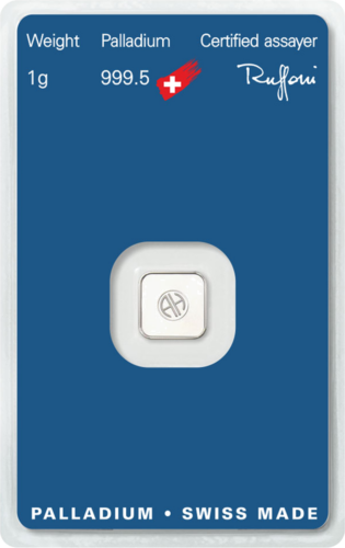 1 g Palladium Bar .995 Argor-Heraeus Switzerland (2)