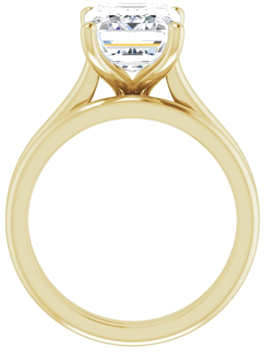 Sužadėtuvių Žiedas „Solitaire“ 585 Geltonojo Aukso Emerald 10mm x 8mm (7)