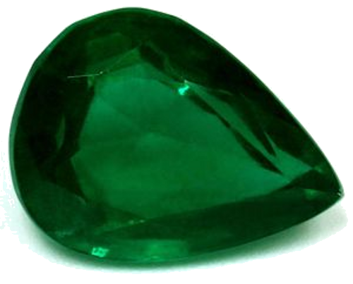 4.37 carat GREEN Pear Smaragdas (1)