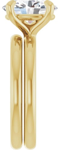 Sužadėtuvių Žiedas „Solitaire“ 750 Geltonojo Aukso Oval 10mm x 8mm (9)