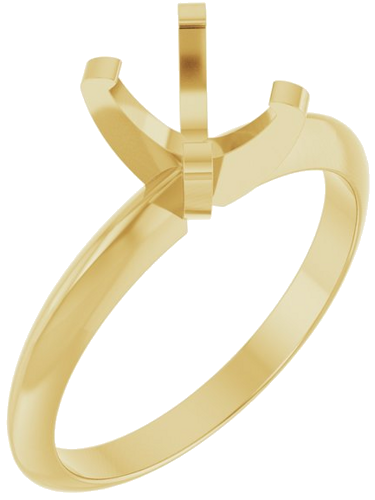14K Yellow 7x5 mm Oval Solitaire Engagement Ring Mounting (1)