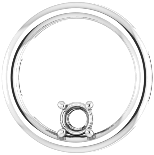 Sterling Silver  3.5 mm Round Pendant Mounting (1)