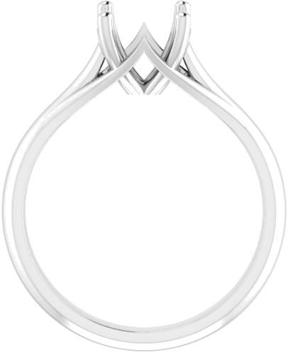 Sužadėtuvių Žiedas „Solitaire“ 585 Baltojo Aukso Round 7.4mm (2)