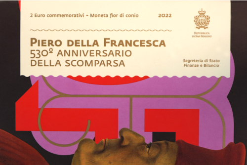 2022 San Marinas Piero della Francesca 2 eiro BU monēta (5)