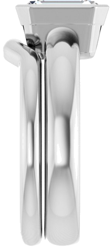 14K White 8x6 mm Emerald Engagement Ring Mounting (9)