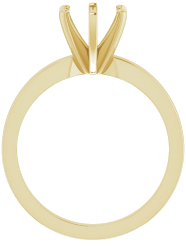 14K Yellow 7 mm Round Solitaire Engagement Ring Mounting (2)