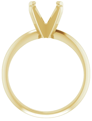 14K Yellow 7.3-7.7 mm Round 4-Prong Solitaire Engagement Mounting (2)