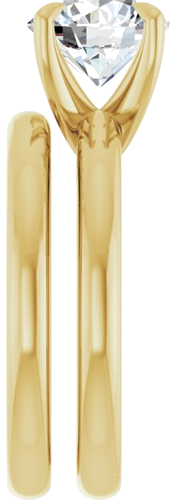 14K Yellow 8 mm Round Solitaire Engagement Ring Mounting (9)