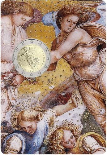 2023 Sanmarīno Sinjoreli 2 eiro BU monēta kartē (2)