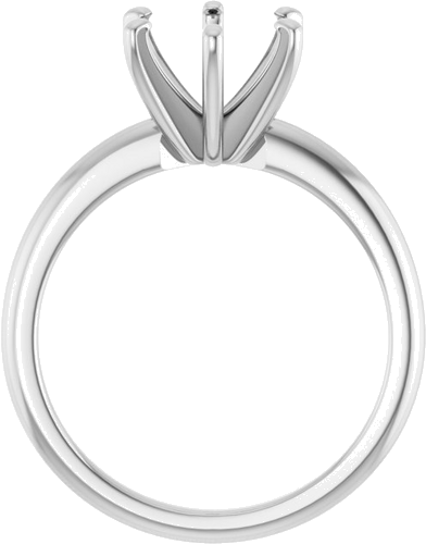 14K White  8.2 mm Round Solitaire Engagement Ring Mounting (2)