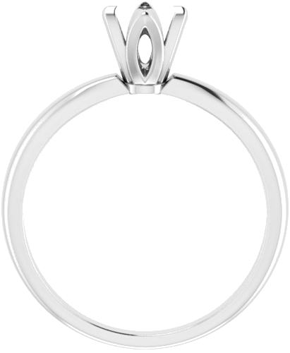 14K White 4.8-5.7 mm Round 4-Prong Tulipset® Solitaire Engagement Ring Mounting (2)