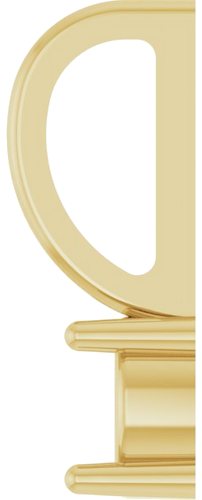 14K Yellow 4 mm Round Solitaire Charm Pendant Mounting (3)