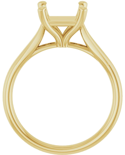 14K Yellow 7 mm Square Engagement Ring Mounting (2)
