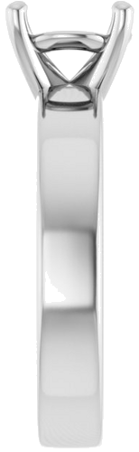 14K White 8 mm Round Solitaire Engagement Ring Mounting (4)