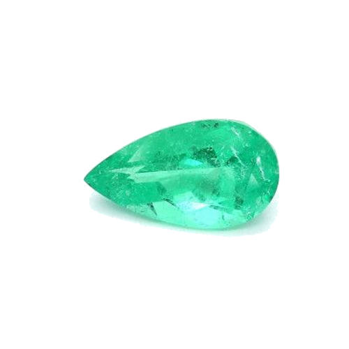 3.0 carat GREEN MODIFIEDBRILLIANT cut Pear Smaragdas (1)