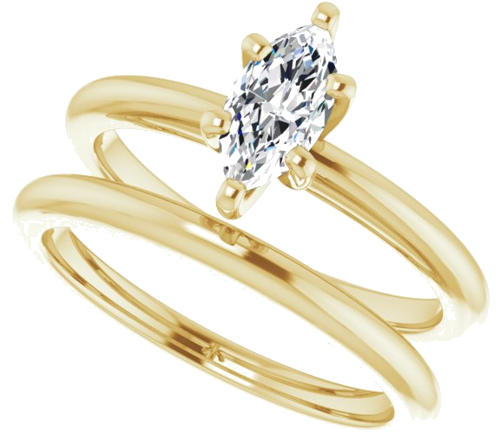 14K Yellow  8x4 mm Marquise Solitaire Engagement Ring Mounting (10)