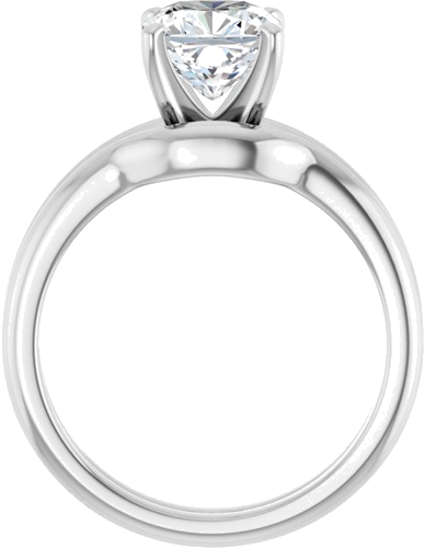14K X1 White  7x7 mm Cushion Solitaire Engagement Ring Mounting (7)