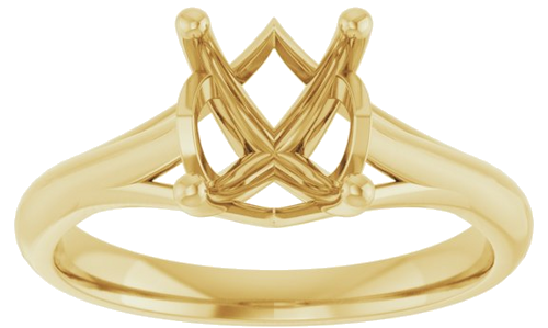 Sužadėtuvių Žiedas „Solitaire“ 585 Geltonojo Aukso Oval 9mm x 7mm (3)