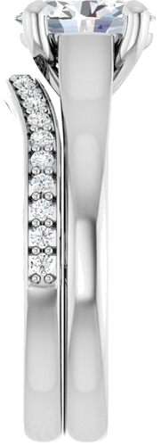 Sužadėtuvių Žiedas „Solitaire“ 585 Baltojo Aukso Oval 8mm x 6mm (9)