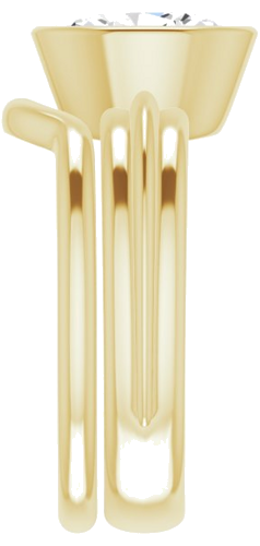 14K Yellow 9x7 mm Oval Engagement Ring Mounting (9)