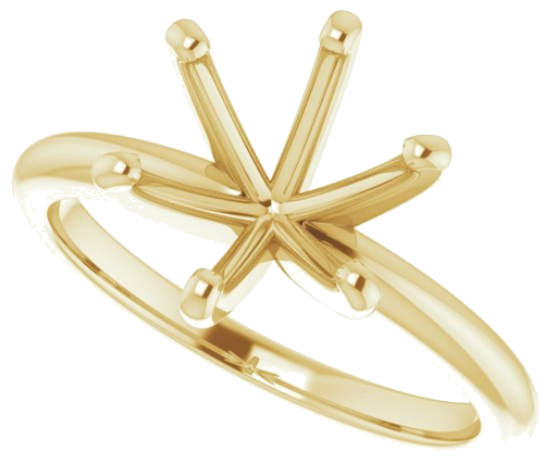 Sužadėtuvių Žiedas „Solitaire“ 585 Geltonojo Aukso Round 9mm (5)