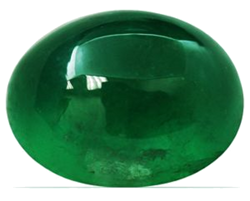 19.93 carat GREEN CABOCHON cut Oval Smaragdas (1)