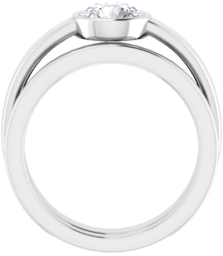 14K White  6.5 mm Round Solitaire Engagement Ring Mounting (7)