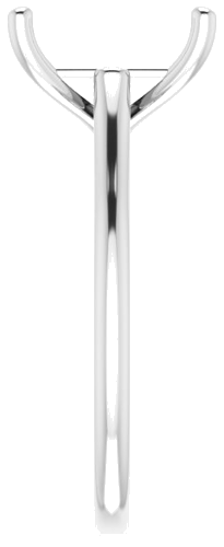 14K White 10x8 mm Emerald Solitaire Engagement Ring Mounting (4)