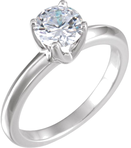 Sužadėtuvių Žiedas „Solstice Solitaire® Knife-Edge“ 585 Baltojo Aukso Round 7mm (3)