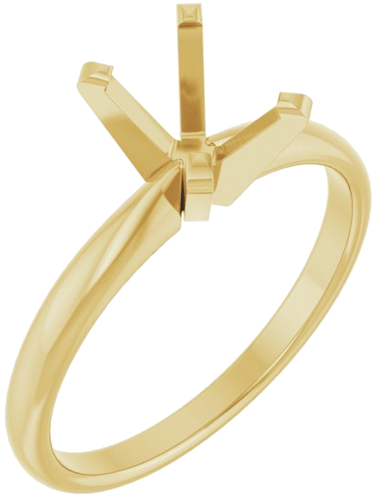 Sužadėtuvių Žiedas „Solitaire“ 585 Geltonojo Aukso Oval 8mm x 6mm (1)