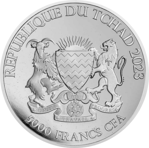 1 oz Бык против Медведя 2023 Чад серебряная монета (2)