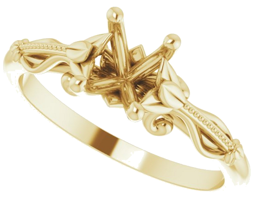 Sužadėtuvių Žiedas „Sculptural-Inspired Solitaire“ 585 Geltonojo Aukso Oval 7mm x 5mm (5)