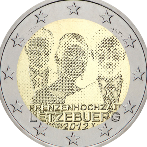 2012 Liuksemburgas Karališkos vestuvės 2 eurų moneta (2)