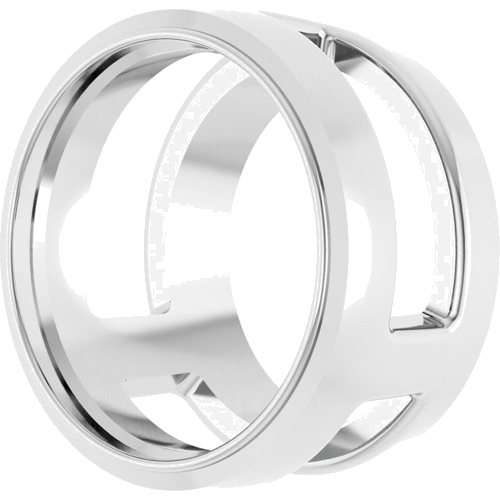 14K White 8 mm Round Slide Pendant Mounting (2)