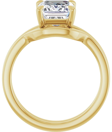 14K Yellow 9x7 mm Emerald Solitaire Engagement Ring Mounting (7)