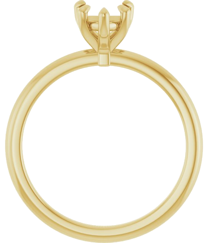 Sužadėtuvių Žiedas 585 Geltonojo Aukso Heart Shape 6mm (2)