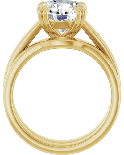 14K Yellow 9 mm Round Engagement Ring Mounting (7)