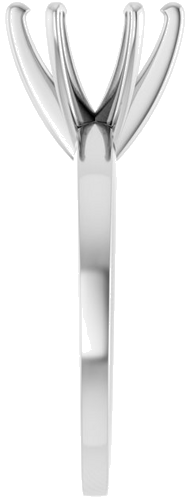 Sužadėtuvių Žiedas „Solitaire“ 585 Baltojo Aukso Round 9.1mm x 9.7mm (4)