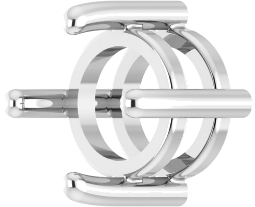 14K White 5 mm Round Cabochon Pendant Mounting (2)