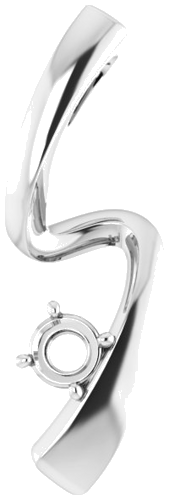 14K White  3.5 mm Round Pendant Mounting (1)